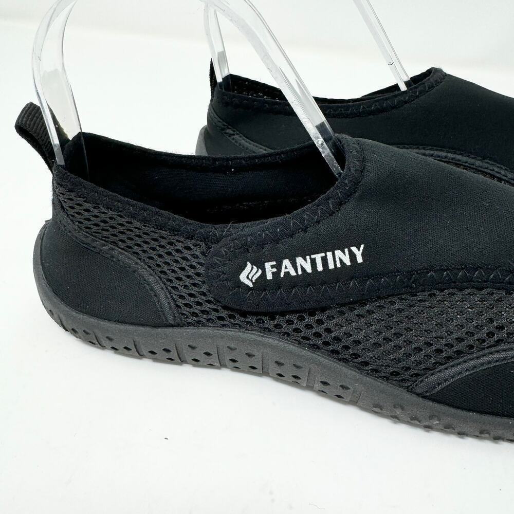 Fantiny Black Mesh Fabric Hook and Loop Closure Water Shoes Women's Size 38 US 8 - Picture 2 of 12